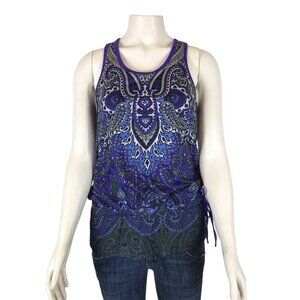 Athleta Tic Tac Toe Yoga Tank Top Size XS Racerback Gathered Waist